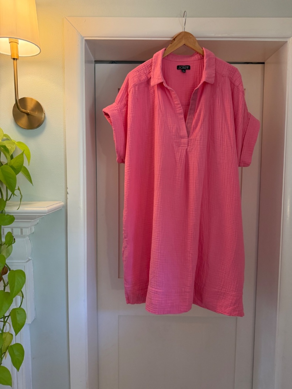 Gauze Popover Dress | Pink - Picture 2 of 3